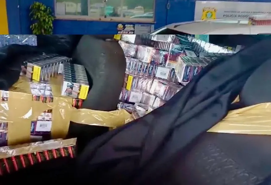 Camionete foi abandonada abarrotada de cigarros contrabandeados do Paranguay