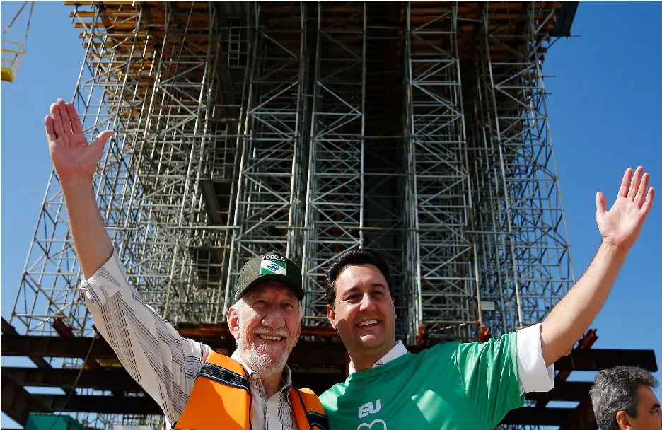 Em ritmo acelado a Ponte de Guaratura chegou à metade da sua construção 