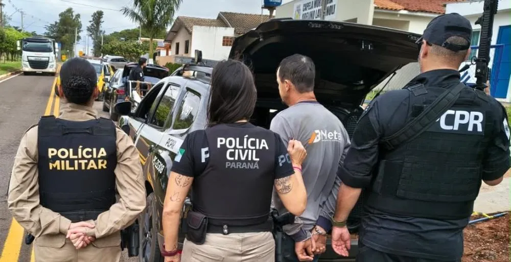Foragido de Araucária/PR é preso em Ivaté/PR.